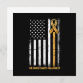 Flag Childhood Cancer Awareness Gift 招待状 (正面/裏面)