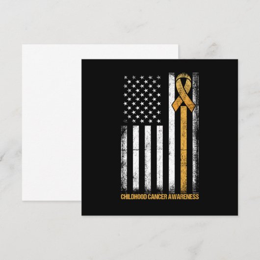 Flag Childhood Cancer Awareness Gift 招待状 (正面/裏面)