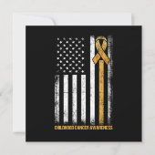 Flag Childhood Cancer Awareness Gift 招待状 (正面)