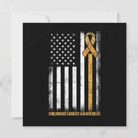 Flag Childhood Cancer Awareness Gift 招待状 (正面)