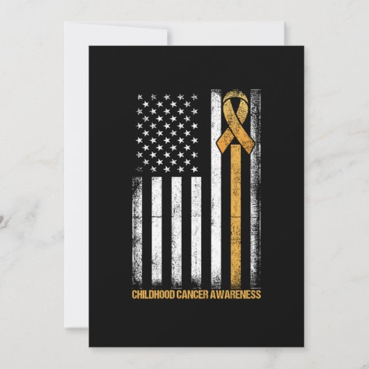 Flag Childhood Cancer Awareness Gift 招待状 (正面)