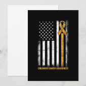 Flag Childhood Cancer Awareness Gift 招待状 (正面/裏面)