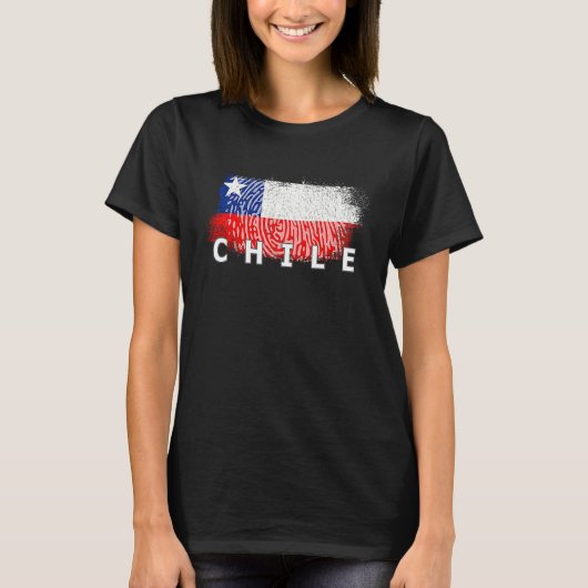 Flag Chile Nationality State Origin Tシャツ (正面)