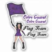 Flag Color Guardスタンプ(Violet) シール (正面)