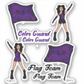 Flag Color Guardスタンプ(Violet 2) シール (正面)