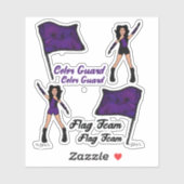 Flag Color Guardスタンプ(Violet 2) シール (シート)