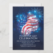 Flag & Fireworks Patriot Party Invitation 招待状 (正面)