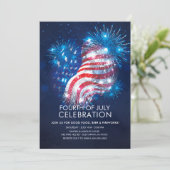 Flag & Fireworks Patriot Party Invitation 招待状 (スタンド正面)