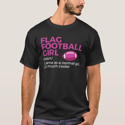 Flag Football Girl Definition Tシャツ (正面)