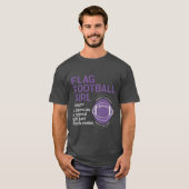 “Flag Football Girl Funny Definition Sport Tシャツ (正面フル)