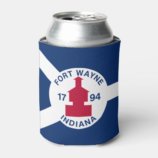 Flag Fort Wayne, Indiana Can Cooler 缶クーラー (缶正面)