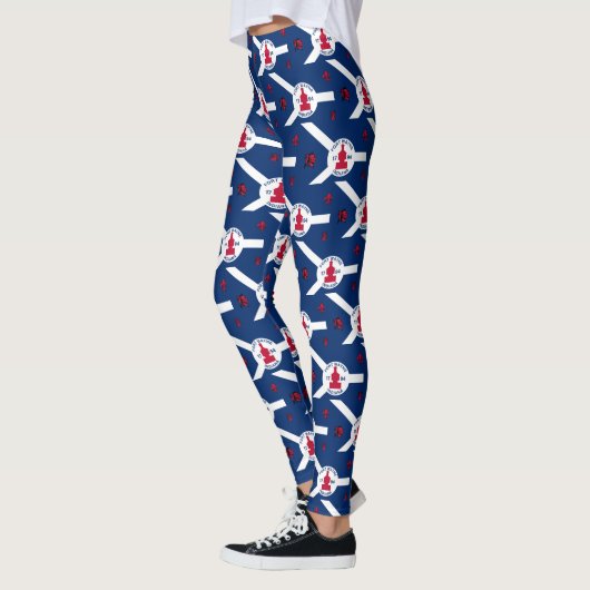 Flag Fort Wayne, Indiana Leggings レギンス (左)