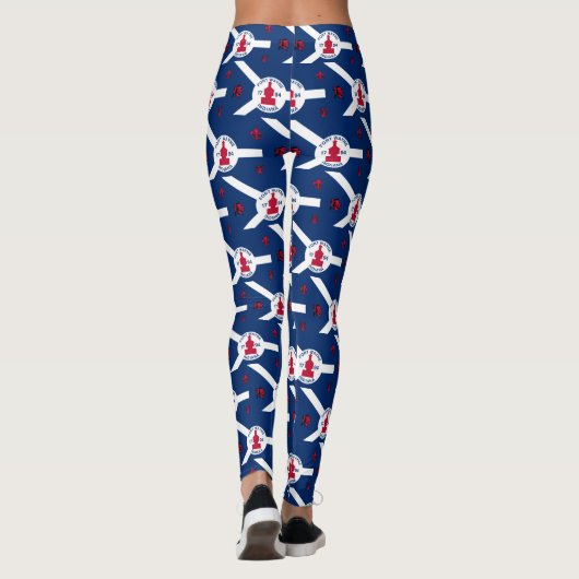 Flag Fort Wayne, Indiana Leggings レギンス (裏面)