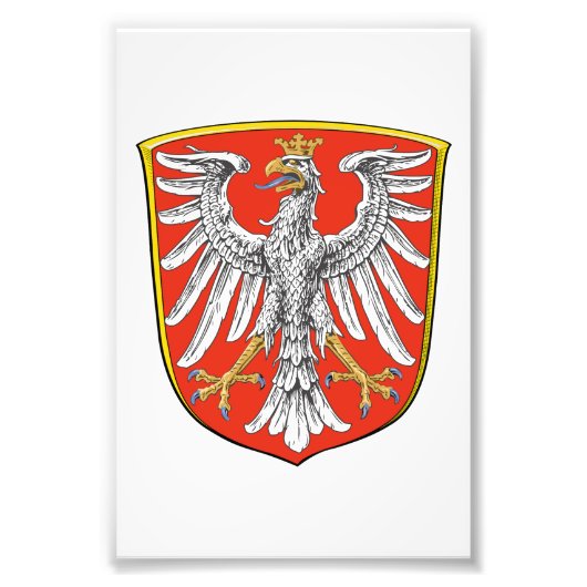 Flag Frankfurt Main city germany symbol emblem  フォトプリント (正面)