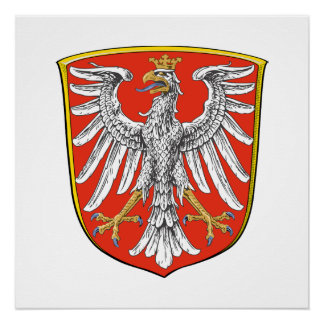 Flag Frankfurt Main city germany symbol emblem  ポスター