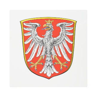 Flag Frankfurt Main city germany symbol emblem  メタルプリント