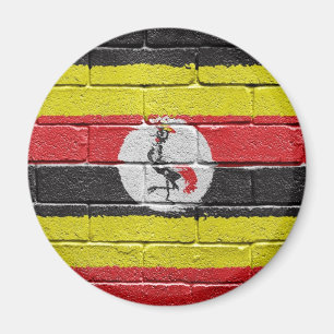 flag_grunge_wall_Uganda マグネット