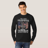 Flag I m A Dad Skipper And A Veteran Nothing Scare Tシャツ (正面フル)