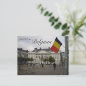Flag in Martyrs Square Brussels Belgium ポストカード (スタンド正面)