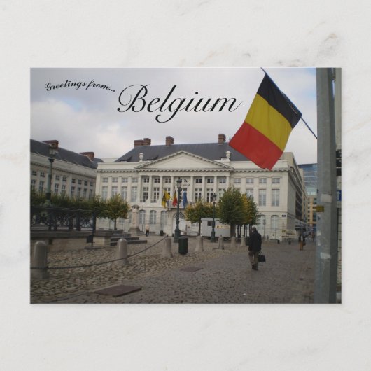 Flag in Martyrs Square Brussels Belgium ポストカード (正面)