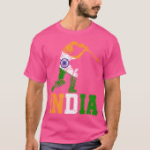 Flag India Cricket Supporters Cool Indian Cricket  Tシャツ (正面)
