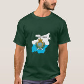 Flag map of San Marino Tシャツ (正面)