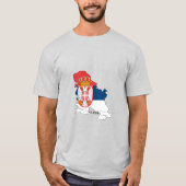 Flag map of Serbia Tシャツ (正面)