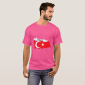Flag map of Turkey Tシャツ (正面フル)