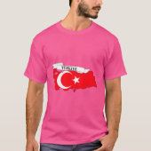 Flag map of Turkey Tシャツ (正面)