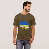Flag map of Ukraine Tシャツ (正面フル)