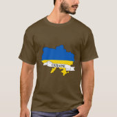 Flag map of Ukraine Tシャツ (正面)
