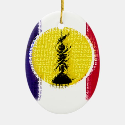 flag ncl fra knk セラミックオーナメント (正面)