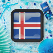 Flag_of_アイスランド ペーパープレート (パーティー)