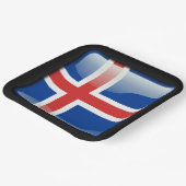 Flag_of_アイスランド ペーパープレート (傾斜あり)
