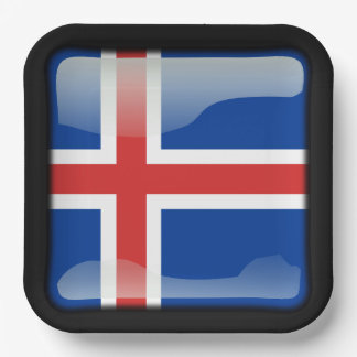 Flag_of_アイスランド ペーパープレート