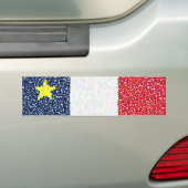 Flag_of_Acadiaはバンパーステッカーに点を打ちます バンパーステッカー (車上)