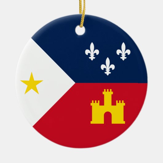 Flag of Acadiana, Louisiana セラミックオーナメント (正面)