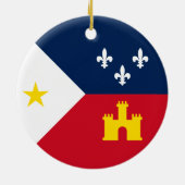 Flag of Acadiana, Louisiana セラミックオーナメント (裏面)