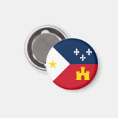 Flag of Acadiana, Louisiana マグネット (正面/裏面)