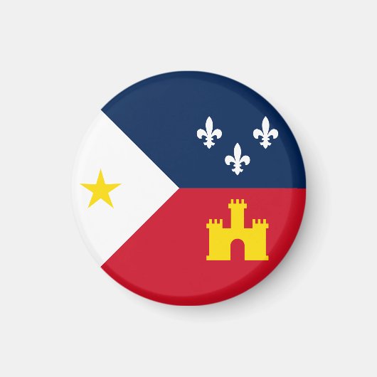 Flag of Acadiana, Louisiana マグネット (正面)