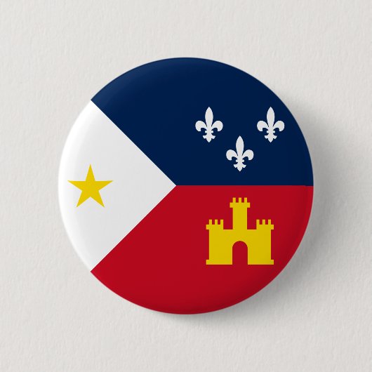 Flag of Acadiana, Louisiana 缶バッジ (正面)