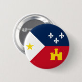 Flag of Acadiana, Louisiana 缶バッジ (正面&裏面)