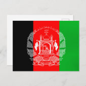Flag of Afghanistan ポストカード (正面/裏面)