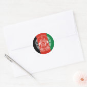 Flag of Afghanistan - 2013 adoption ラウンドシール (封筒)