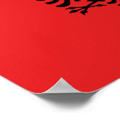 Flag of Albania - Flamuri Kombëtar - Albanian Flag ポスター (角)