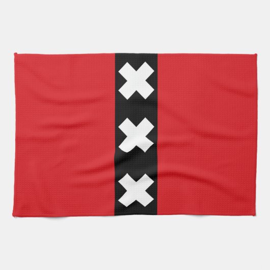 Flag of Amsterdam, Netherlands Tote Bag キッチンタオル (横)