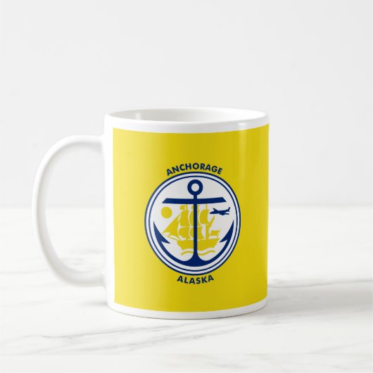 Flag of Anchorage, Alaska Coffee Mug コーヒーマグカップ (左)