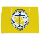 Flag of Anchorage, Alaska Large Gift Bag ラージペーパーバッグ (正面)
