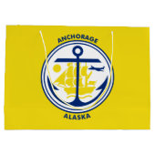 Flag of Anchorage, Alaska Large Gift Bag ラージペーパーバッグ (裏面)