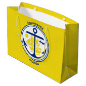 Flag of Anchorage, Alaska Large Gift Bag ラージペーパーバッグ (裏面アングル)